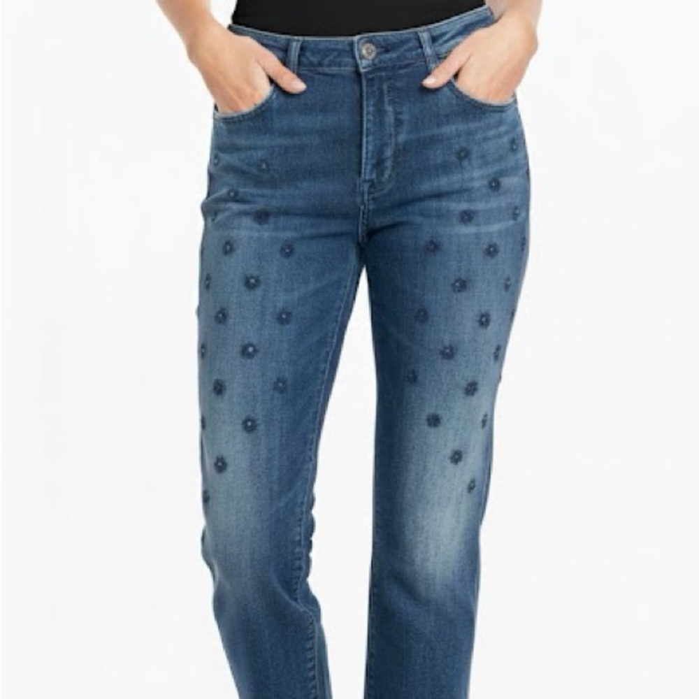 Zadig & Voltaire Starseed Embroidered Crystal Straight Ankle Jean 28